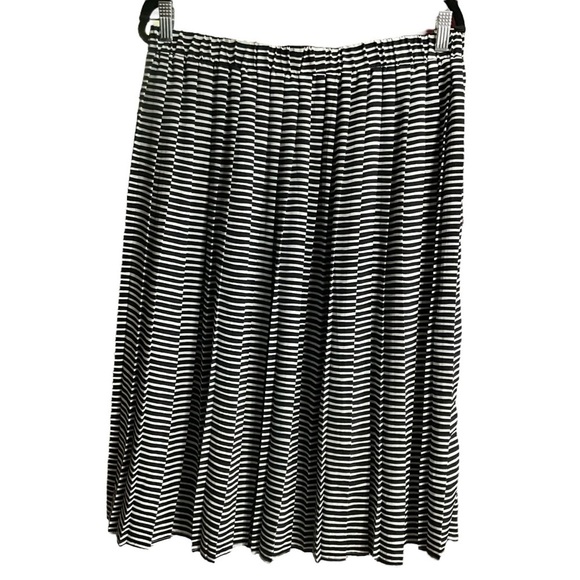 Anthropologie Hey There By Karen Walker Pleated black and White Midi Skirt - Picture 1 of 8
